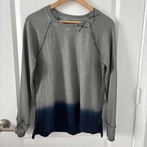 Nic + Zoe | Everyday Terry Dip Top Tie Dye Sweatshirt Green and Blue Sz S $118